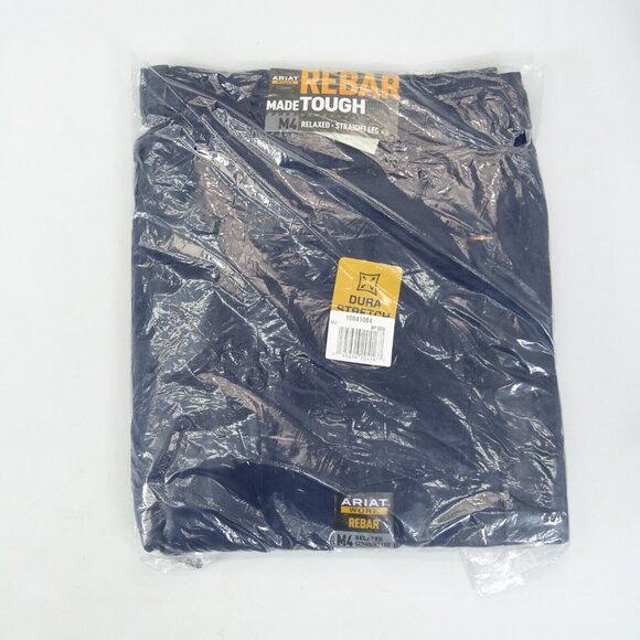 Ariat Men's Rebar M4 Relaxed DuraStretch Straight Leg‎ Pants Navy 50x34 Big Tall - Picture 3 of 4
